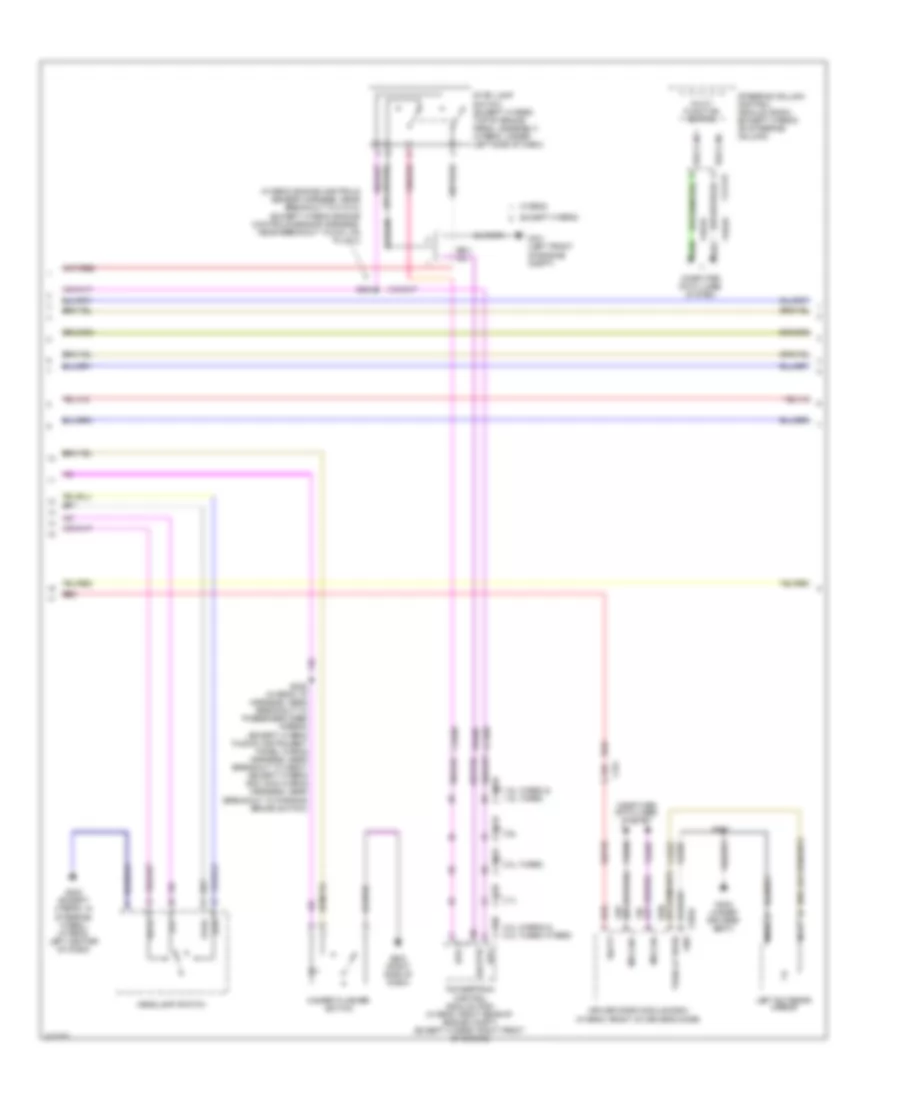 Электросхема внешнего освещения, С Галоген Headamps (2 из 3) для Lincoln MKZ 2014