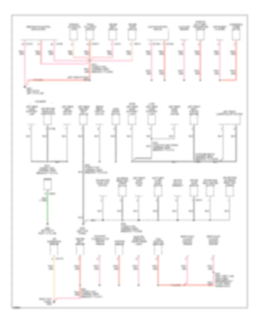 Электросхема подключение массы заземления (3 из 4) для Lincoln Town Car Executive L 2006