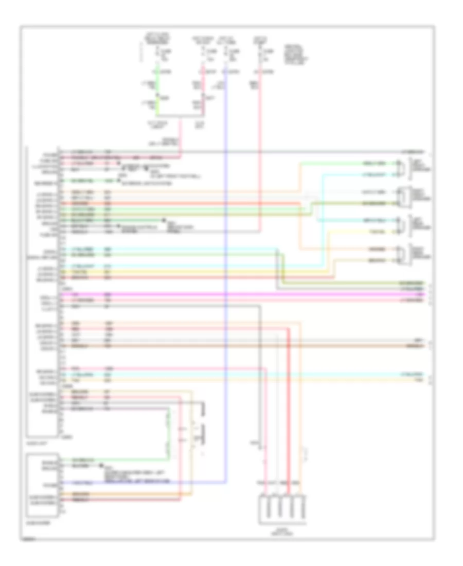Электросхема магнитолы, без DVD (1 из 2) для Lincoln Mark LT 2007