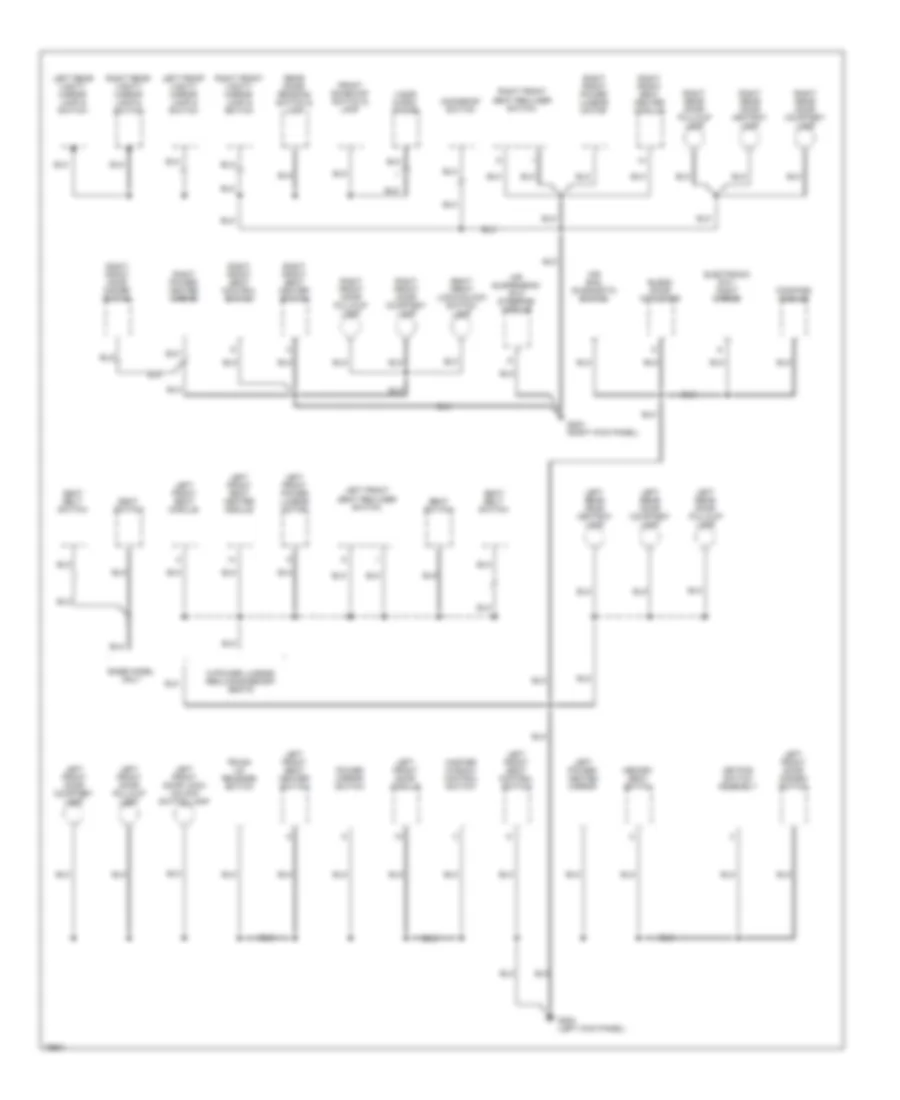Электросхема подключение массы заземления (2 из 3) для Lincoln Town Car Executive 1996