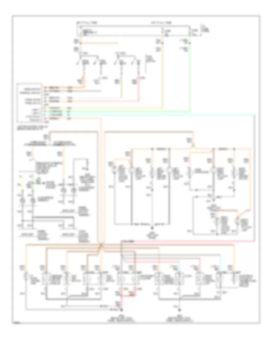 Электросхема подсветки приборов для Lincoln Town Car Executive 1996