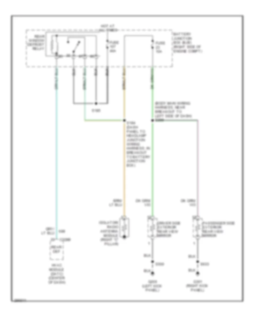 Defoggers Wiring Diagram for Lincoln Town Car Signature Limited 2009