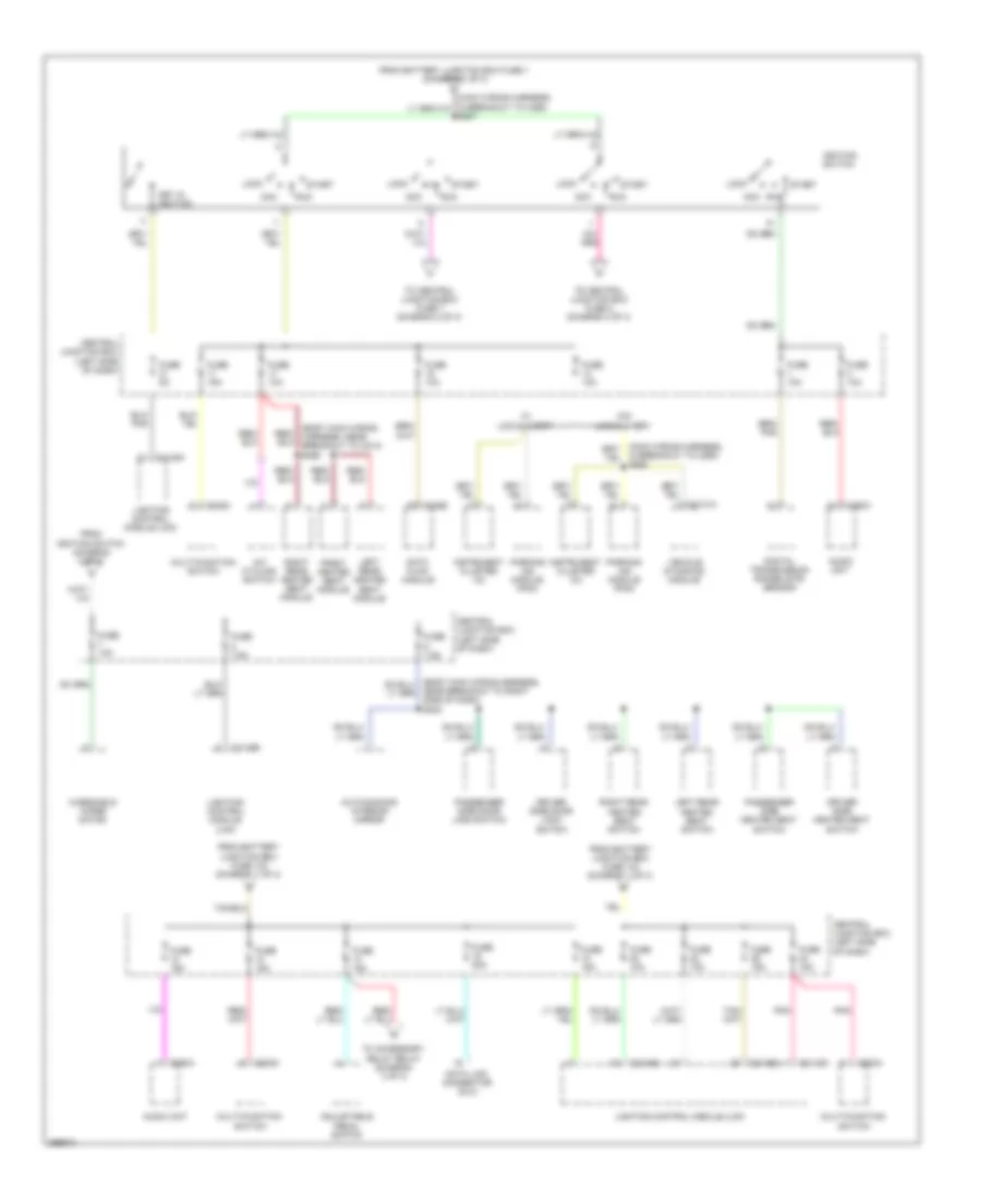 Power Distribution Wiring Diagram (2 of 3) for Lincoln Town Car Signature Limited 2009
