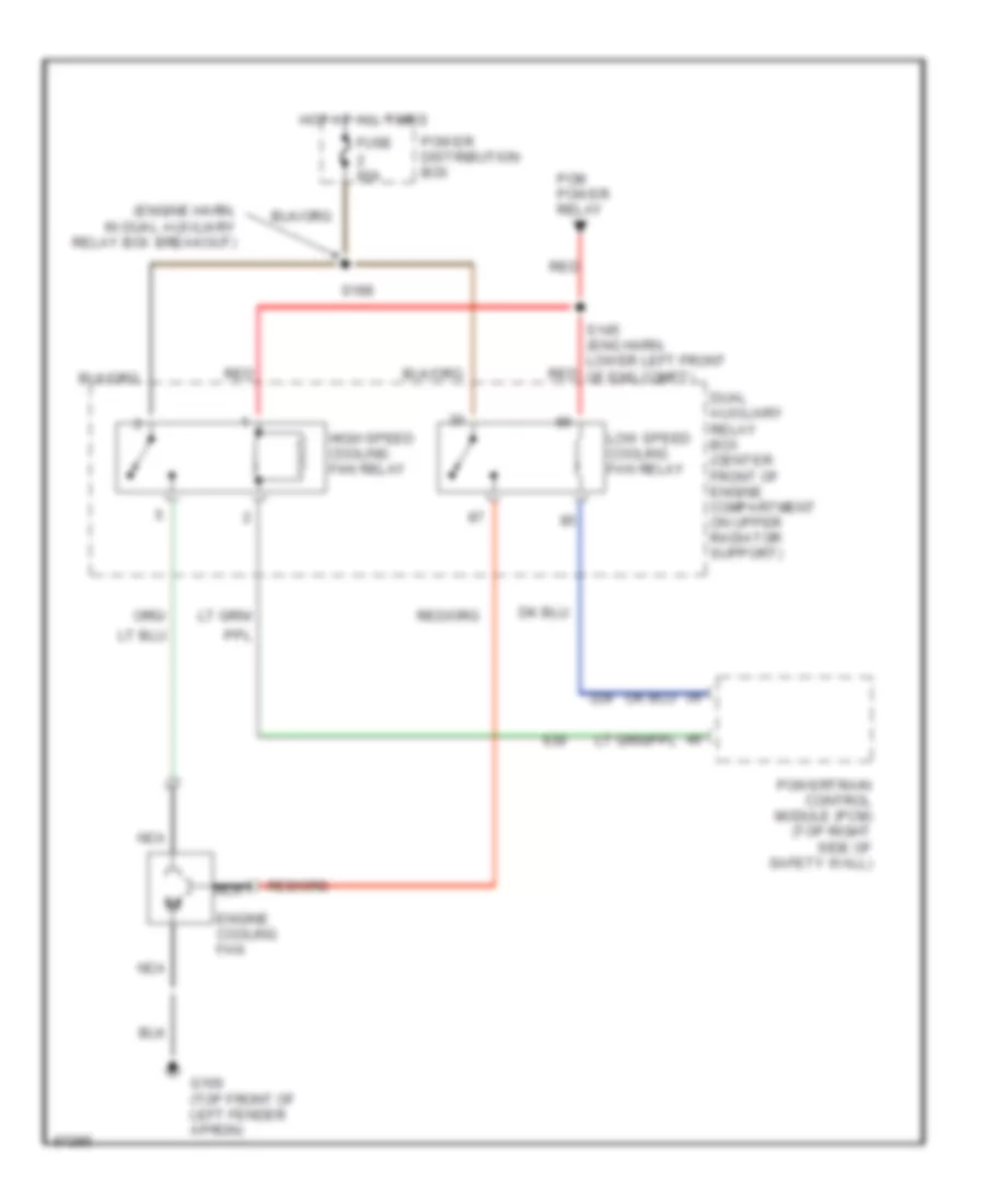 Cooling Fan Wiring Diagram for Lincoln Continental 1997