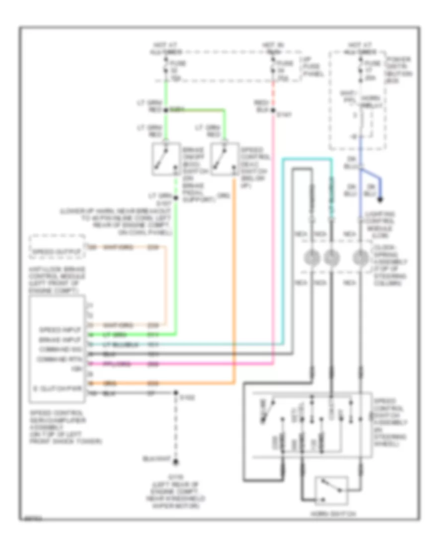 Cruise Control Wiring Diagram for Lincoln Continental 1997