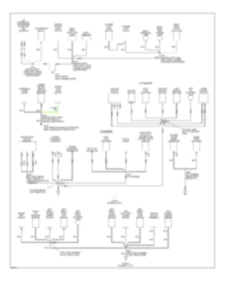 Ground Distribution Wiring Diagram 2 of 4 for Lincoln Continental 1997
