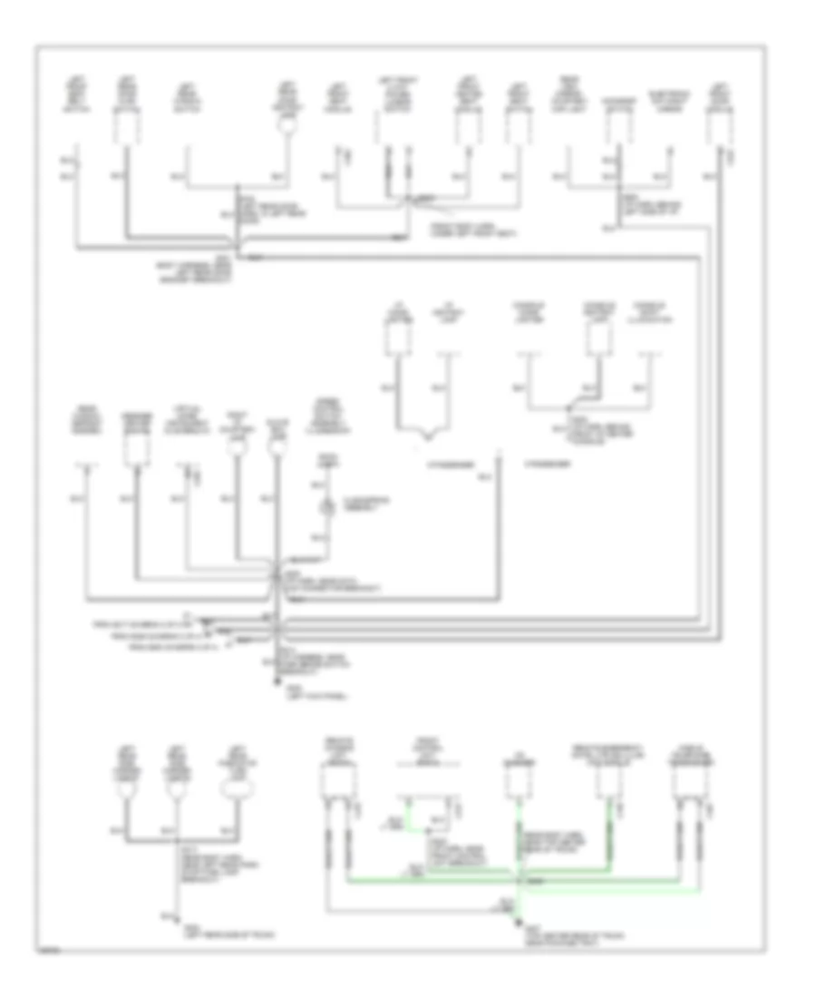 Ground Distribution Wiring Diagram 3 of 4 for Lincoln Continental 1997
