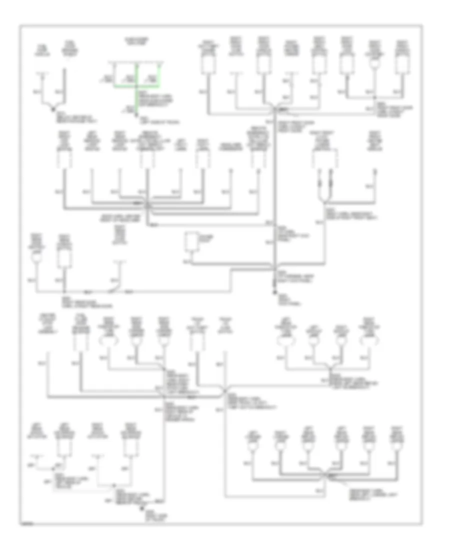 Ground Distribution Wiring Diagram 4 of 4 for Lincoln Continental 1997