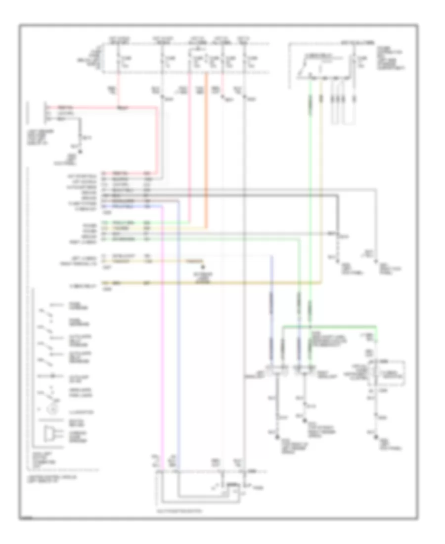 Headlamps Wiring Diagram without DRL for Lincoln Continental 1997
