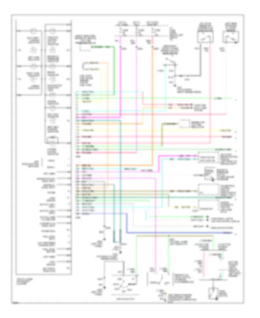 Instrument Cluster Wiring Diagram 1 of 2 for Lincoln Continental 1997