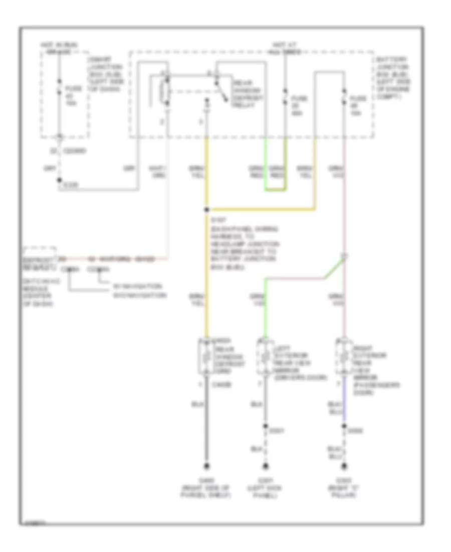 Defoggers Wiring Diagram for Lincoln MKS 2010