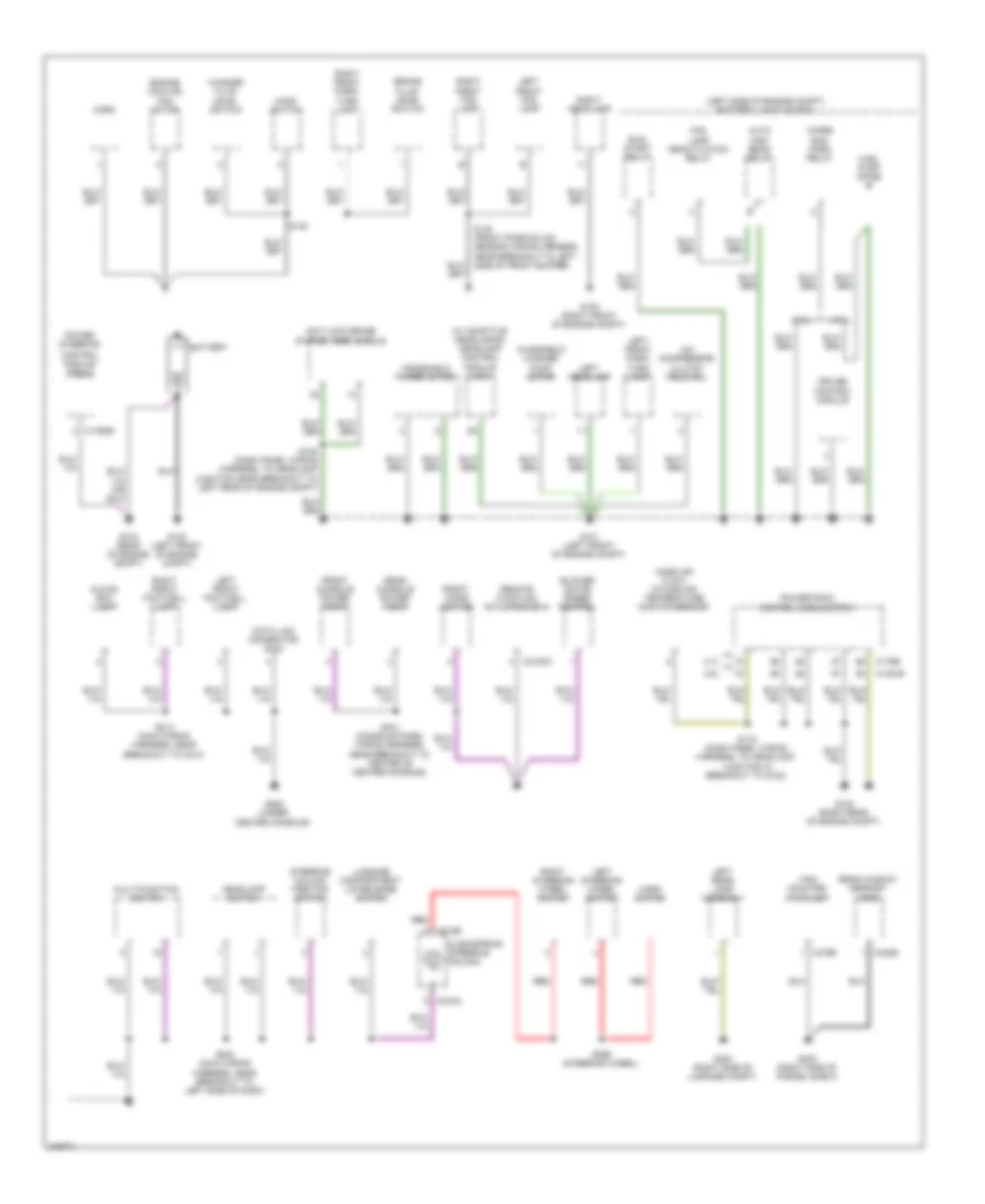 Ground Distribution Wiring Diagram 1 of 3 for Lincoln MKS 2010