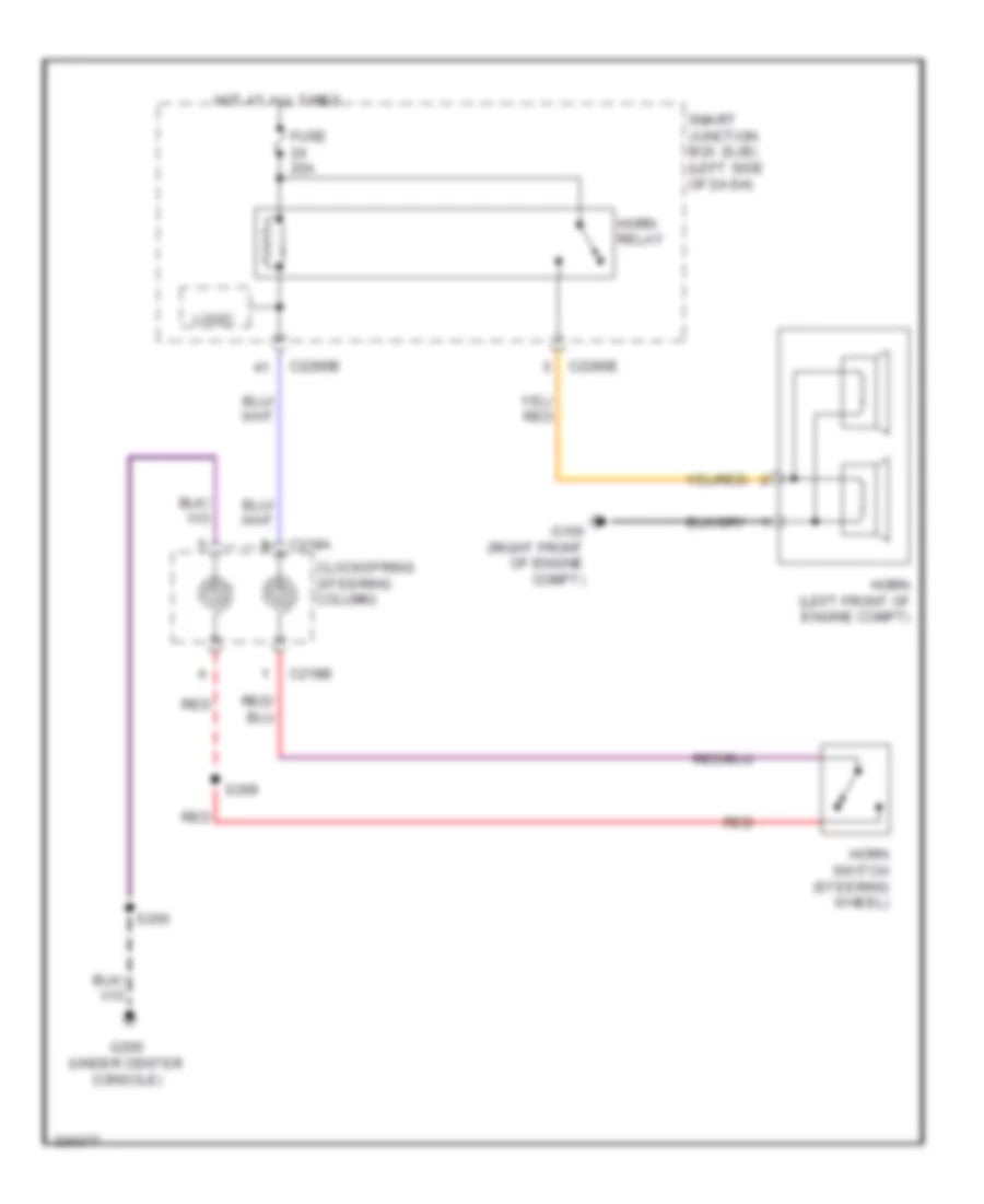 Horn Wiring Diagram for Lincoln MKS 2010
