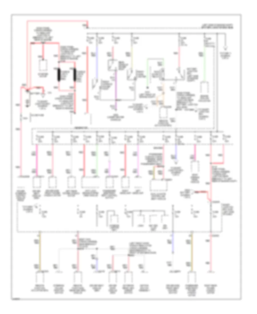 Power Distribution Wiring Diagram 1 of 4 for Lincoln MKS 2010