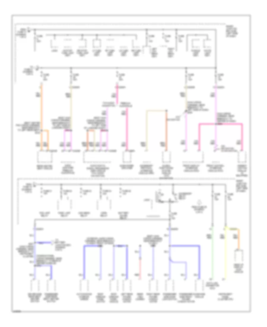 Power Distribution Wiring Diagram (3 of 4) for Lincoln MKS 2010