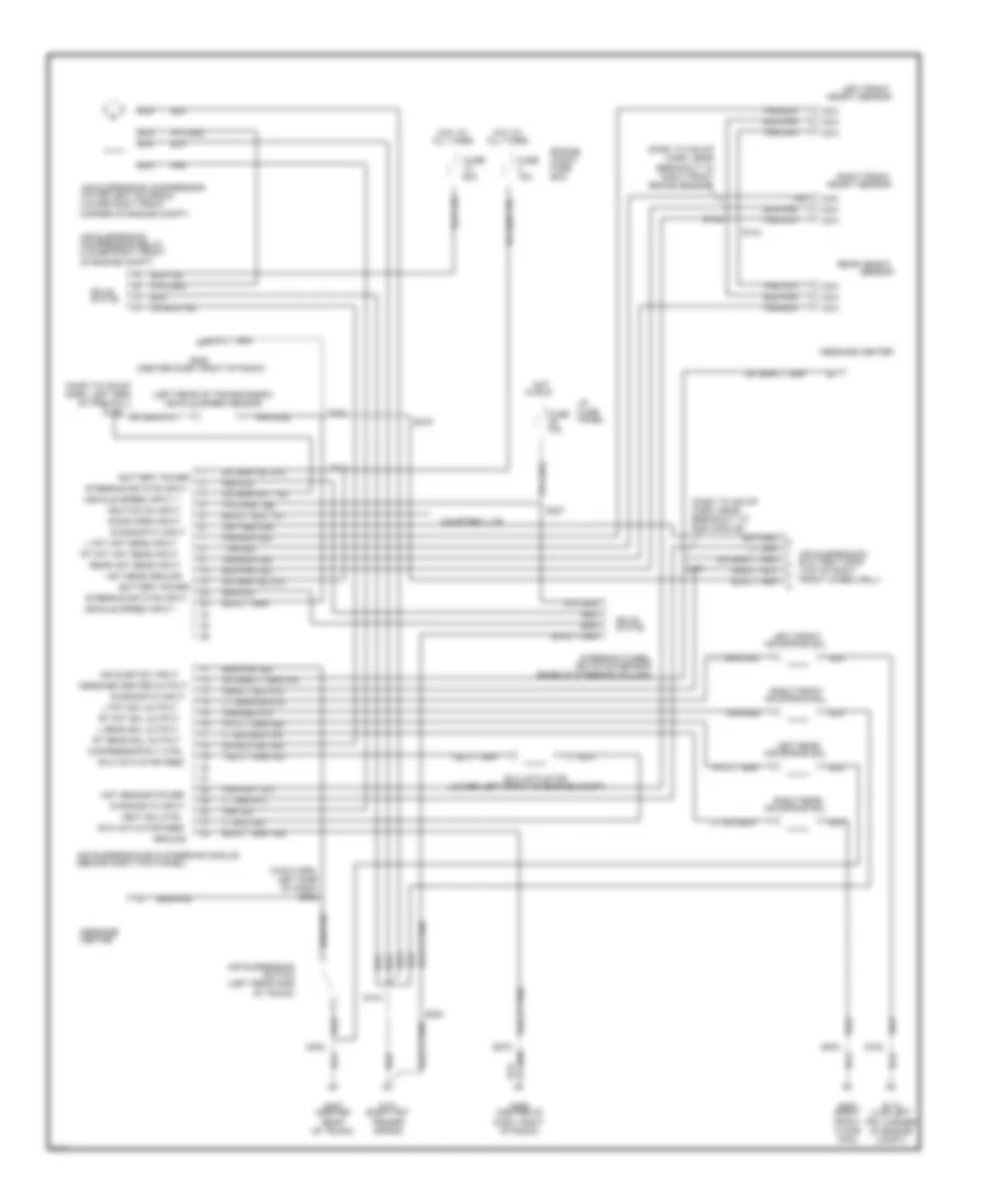 Electronic Suspension Wiring Diagram for Lincoln Mark VIII 1997