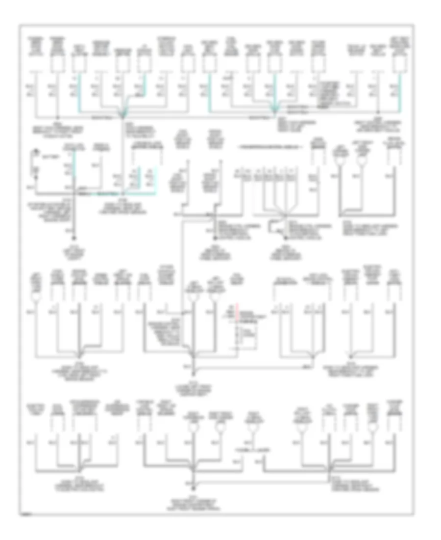 Ground Distribution Wiring Diagram 1 of 3 for Lincoln Mark VIII 1997