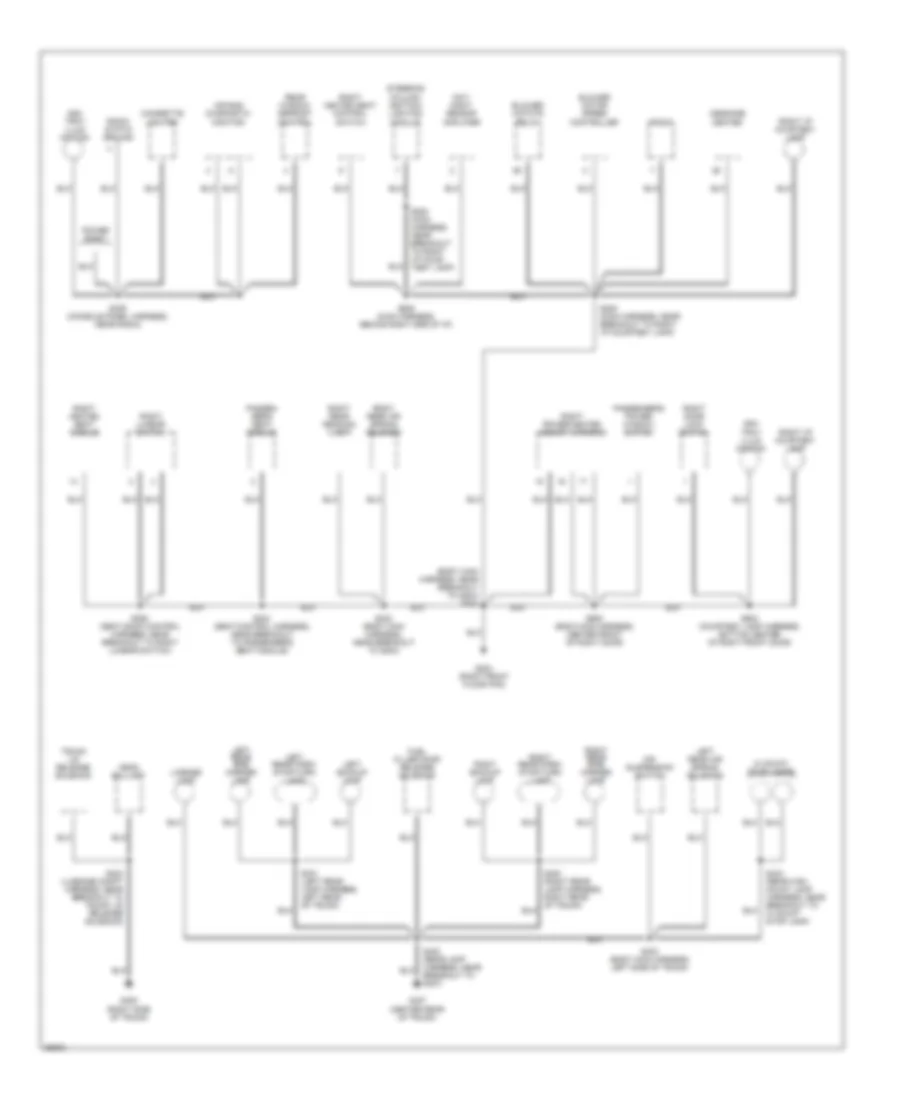 Ground Distribution Wiring Diagram 3 of 3 for Lincoln Mark VIII 1997