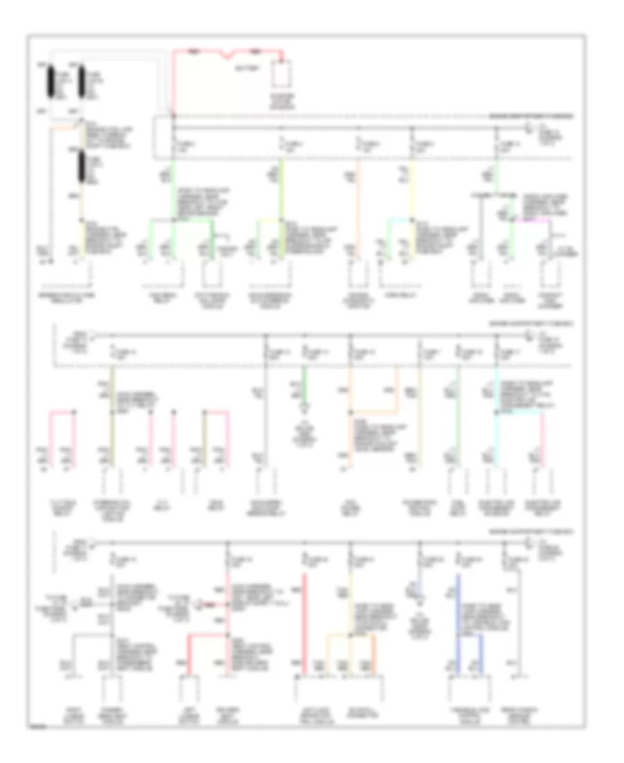 Power Distribution Wiring Diagram 1 of 3 for Lincoln Mark VIII 1997