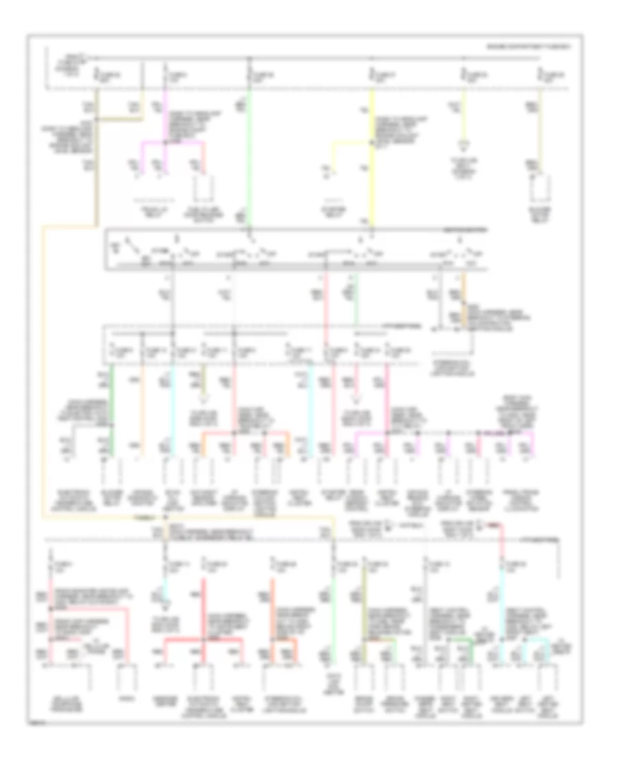 Power Distribution Wiring Diagram (2 of 3) for Lincoln Mark VIII LSC 1997