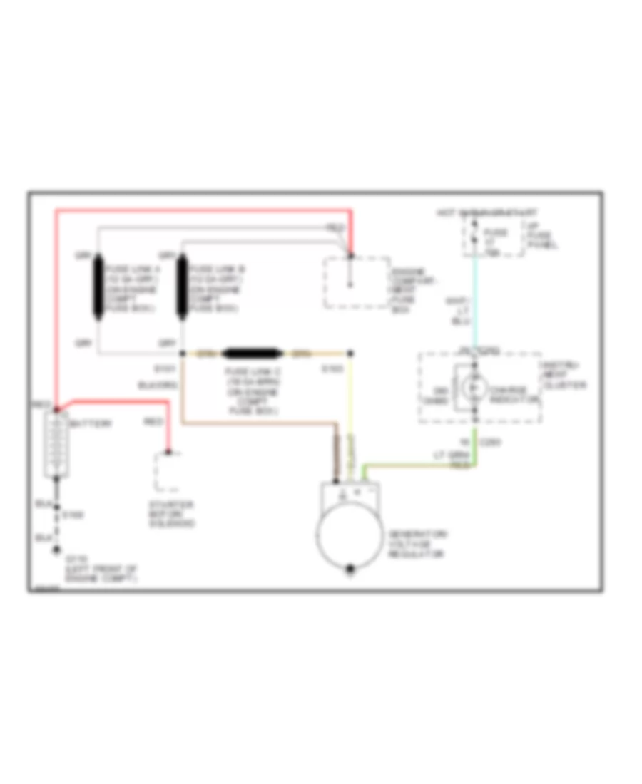 Charging Wiring Diagram for Lincoln Mark VIII LSC 1997