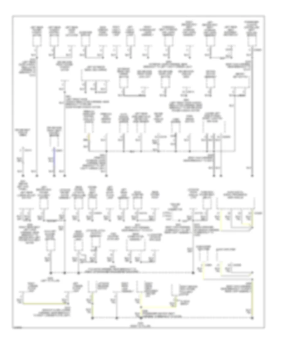 Ground Distribution Wiring Diagram 4 of 4 for Lincoln MKT 2010