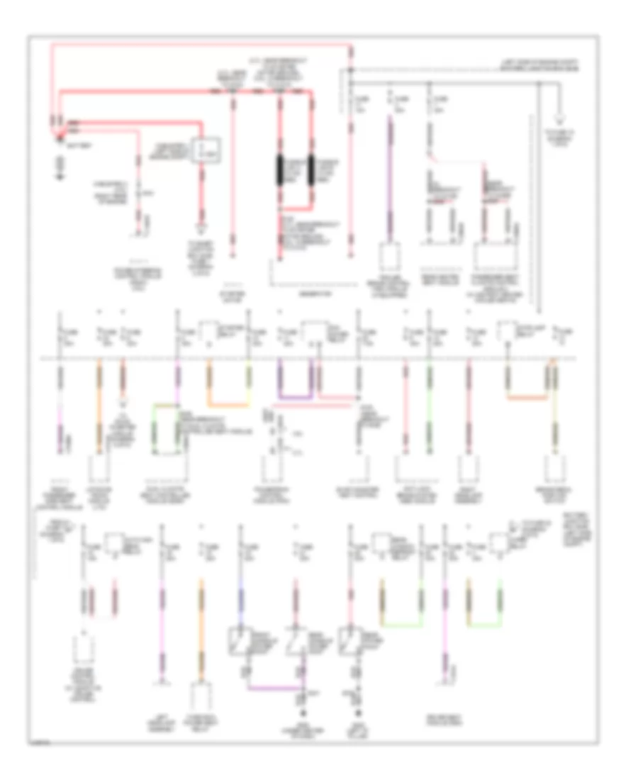 Power Distribution Wiring Diagram 1 of 6 for Lincoln MKT 2010