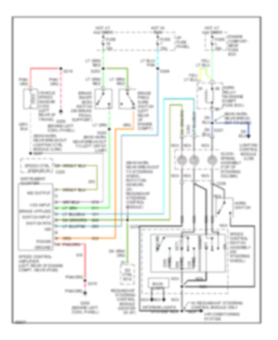 Cruise Control Wiring Diagram for Lincoln Town Car Cartier 1997