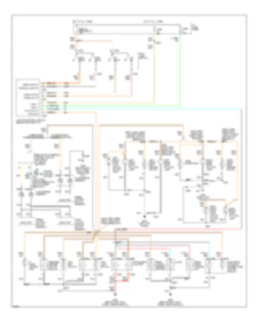 Instrument Illumination Wiring Diagram for Lincoln Town Car Cartier 1997