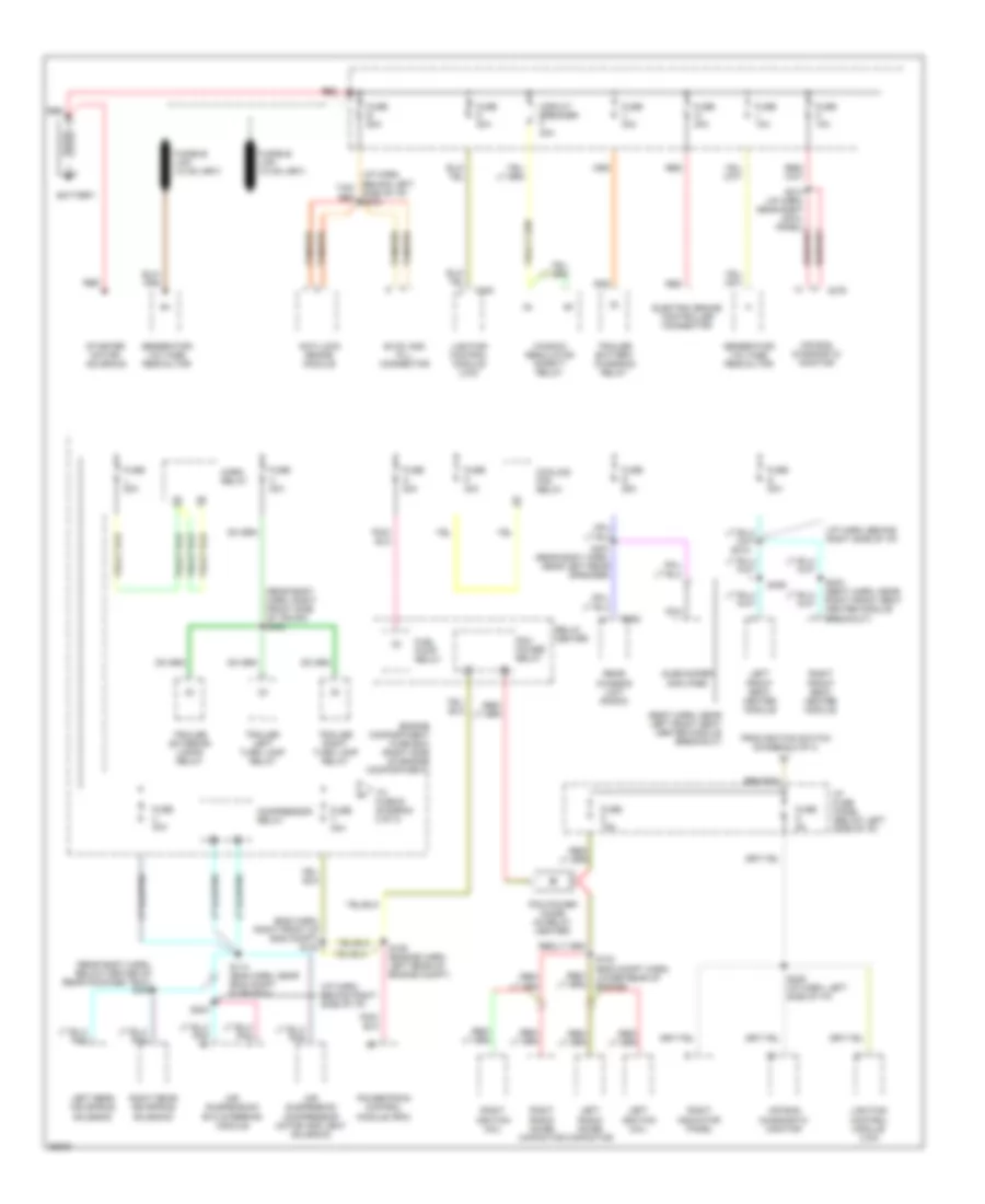 Power Distribution Wiring Diagram 1 of 3 for Lincoln Town Car Cartier 1997