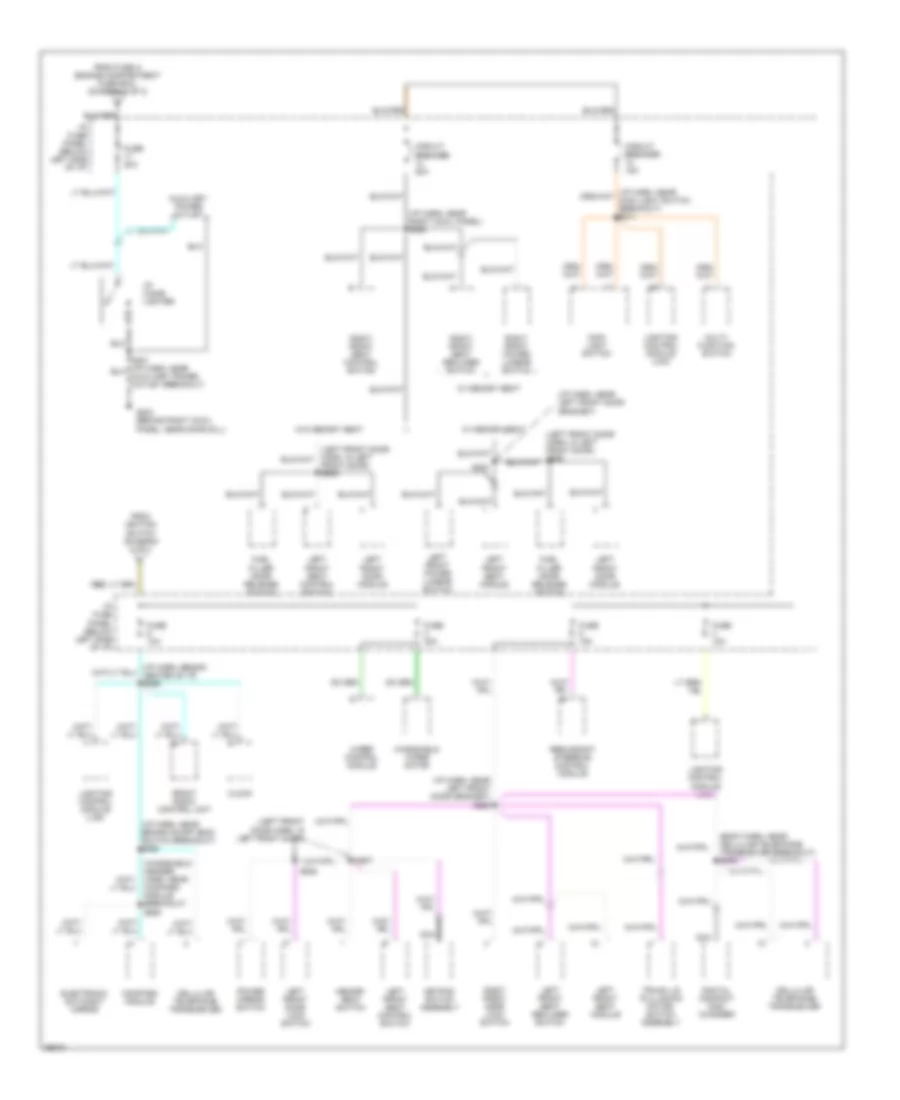 Power Distribution Wiring Diagram (3 of 3) for Lincoln Town Car Cartier 1997