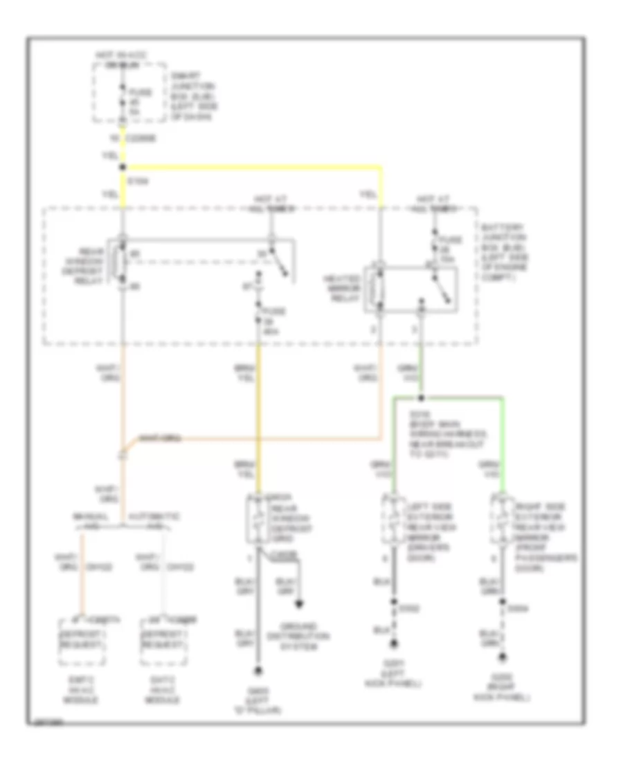 Defoggers Wiring Diagram for Lincoln MKX 2010