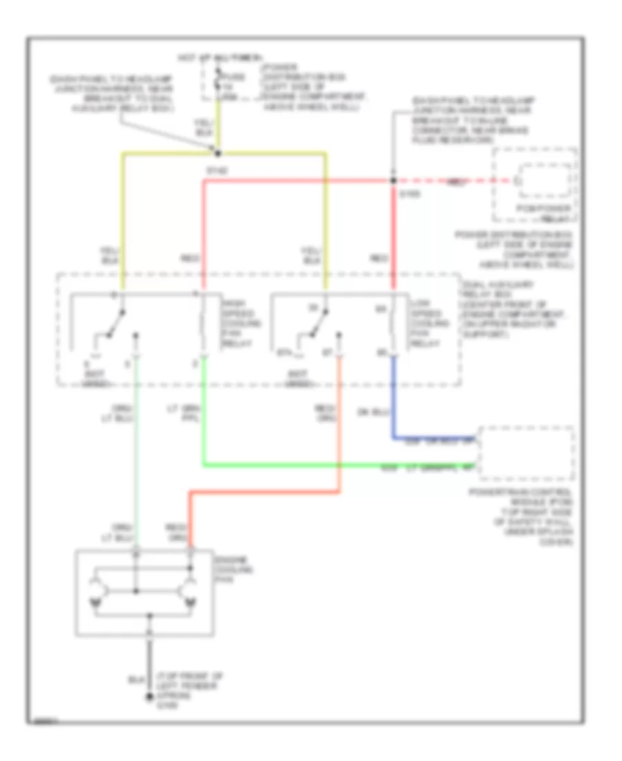 Cooling Fan Wiring Diagram for Lincoln Continental 1998