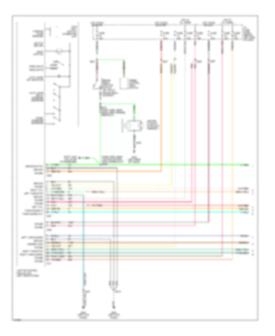 Exterior Lamps Wiring Diagram 1 of 2 for Lincoln Continental 1998