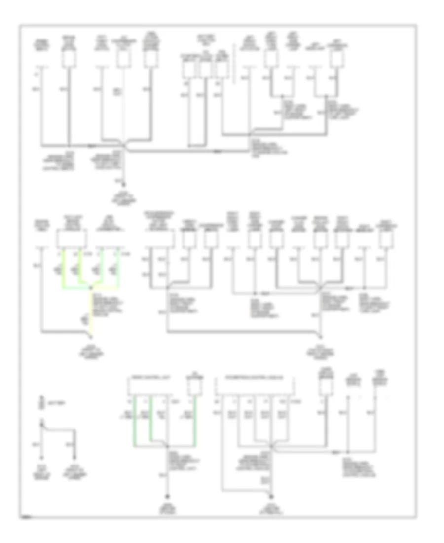 Ground Distribution Wiring Diagram 1 of 3 for Lincoln Continental 1998