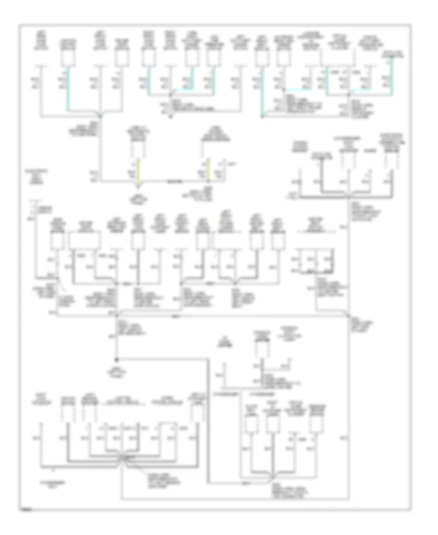 Ground Distribution Wiring Diagram (2 of 3) for Lincoln Continental 1998