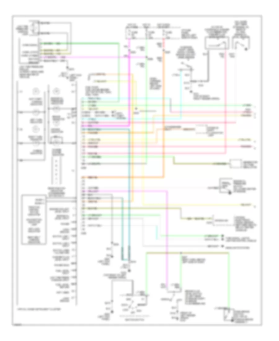 Instrument Cluster Wiring Diagram 1 of 2 for Lincoln Continental 1998