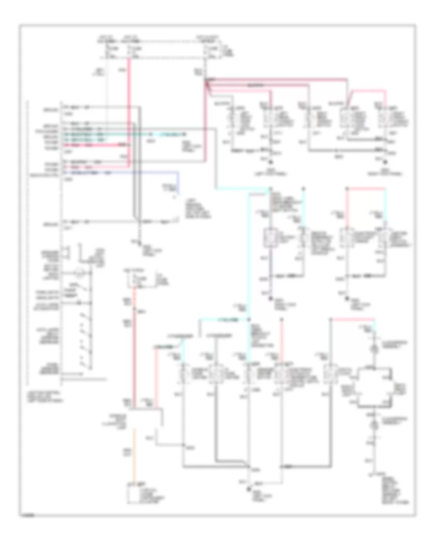 Instrument Illumination Wiring Diagram for Lincoln Continental 1998
