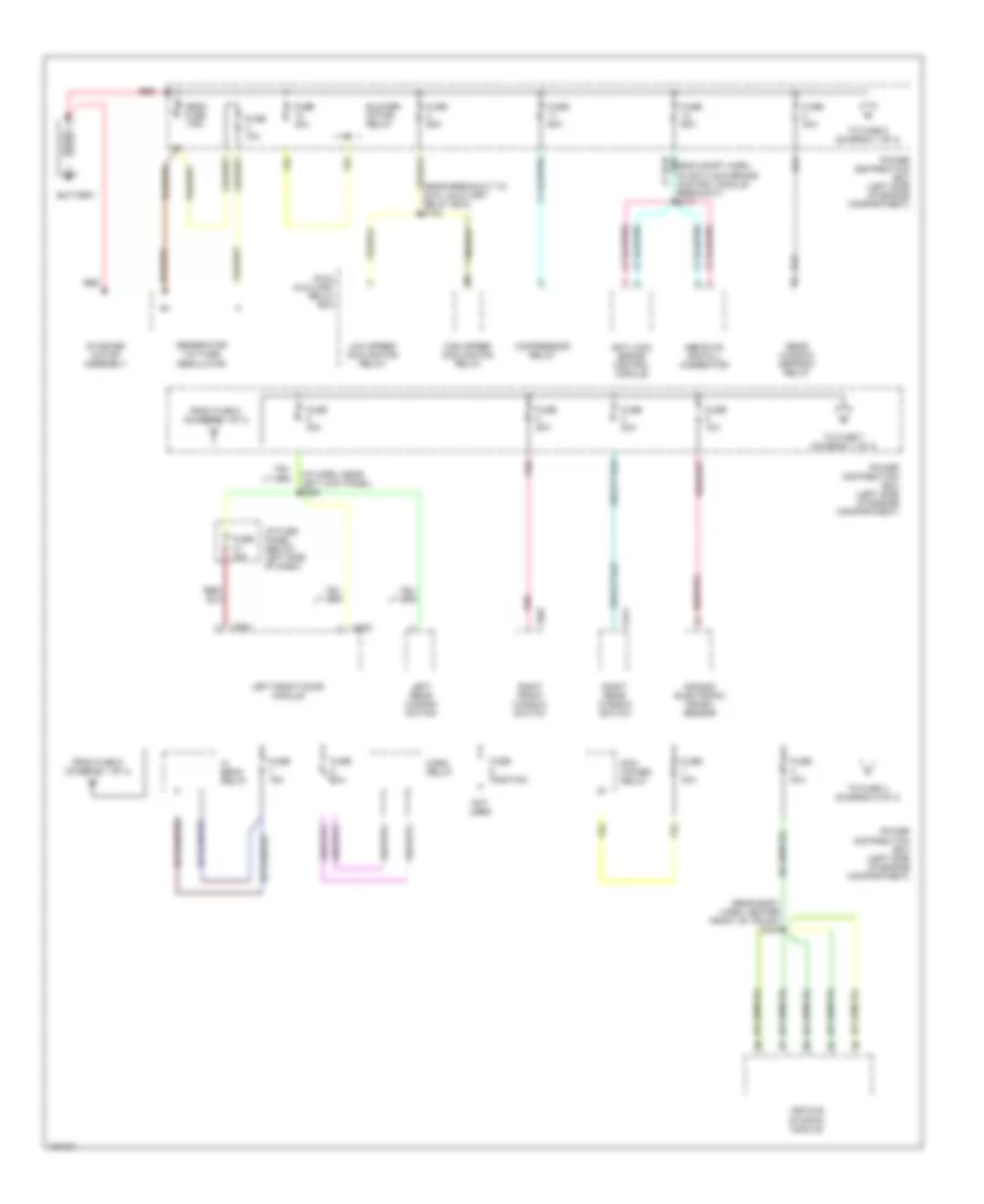 Power Distribution Wiring Diagram 1 of 4 for Lincoln Continental 1998
