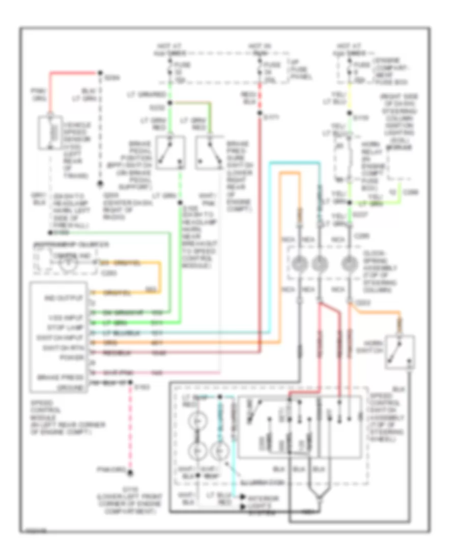 Cruise Control Wiring Diagram for Lincoln Mark VIII 1998