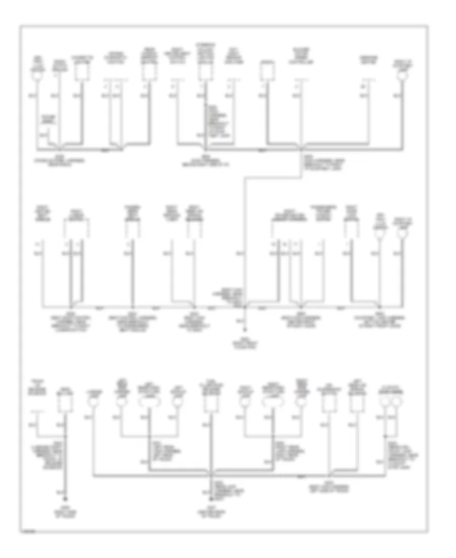 Ground Distribution Wiring Diagram 3 of 3 for Lincoln Mark VIII 1998