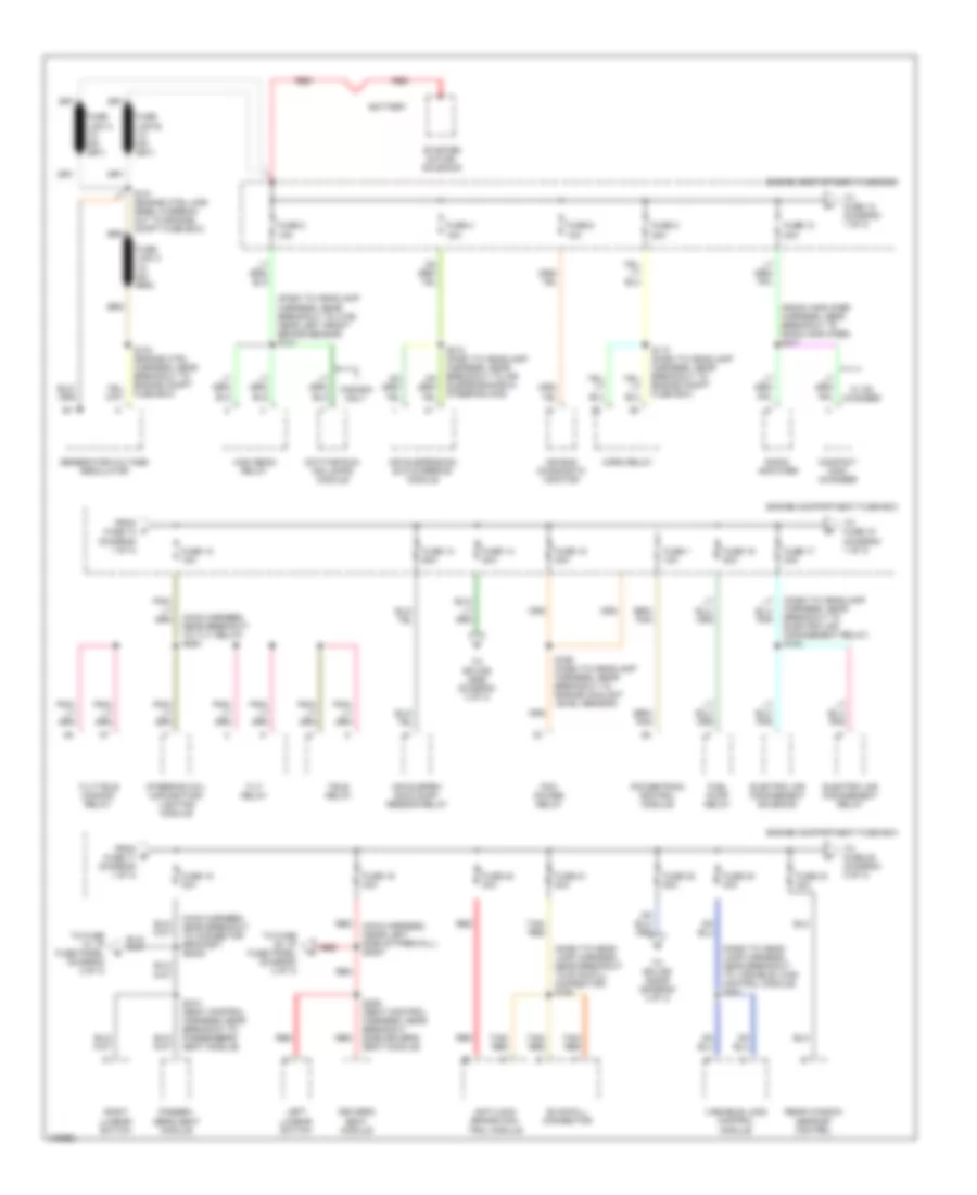Power Distribution Wiring Diagram 1 of 3 for Lincoln Mark VIII 1998