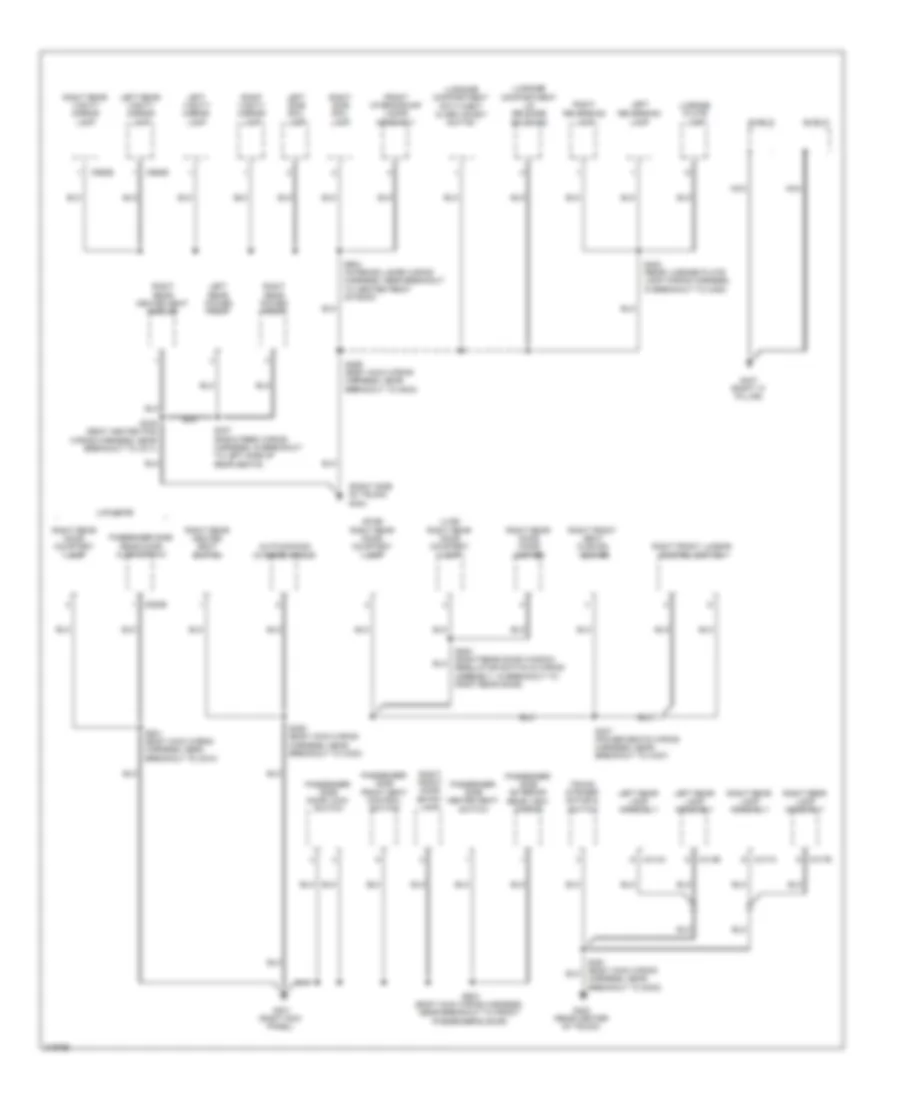 Ground Distribution Wiring Diagram 4 of 4 for Lincoln Town Car Executive 2010