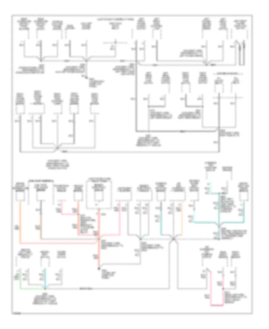 Ground Distribution Wiring Diagram 3 of 4 for Lincoln Navigator 1998
