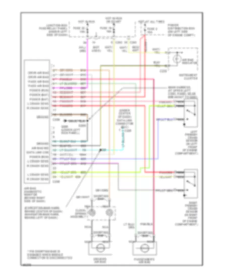 Supplemental Restraint Wiring Diagram for Lincoln Navigator 1998