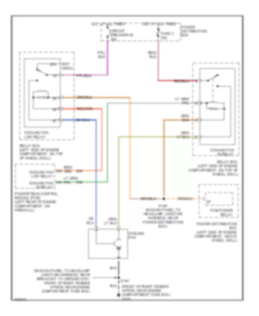 Cooling Fan Wiring Diagram for Lincoln Town Car Cartier 1998