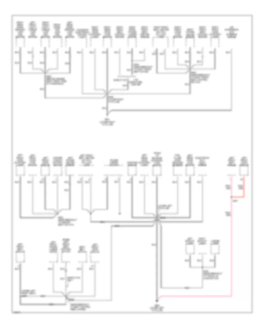 Ground Distribution Wiring Diagram (3 of 3) for Lincoln Town Car Cartier 1998