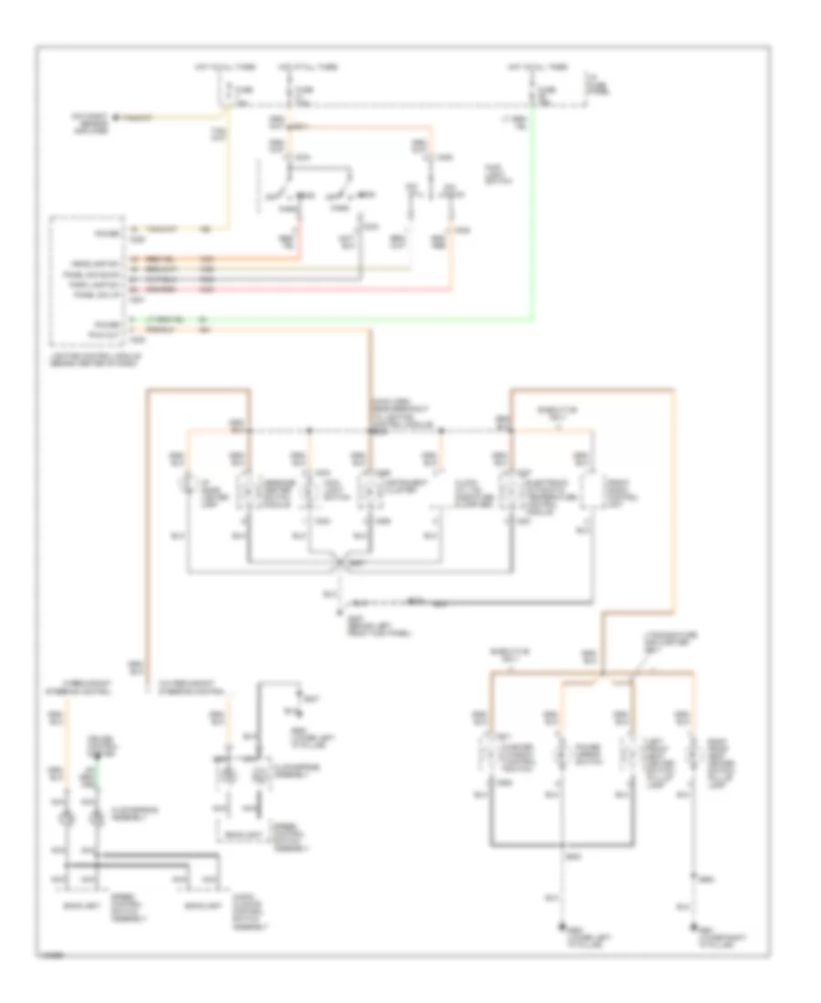 Instrument Illumination Wiring Diagram for Lincoln Town Car Cartier 1998