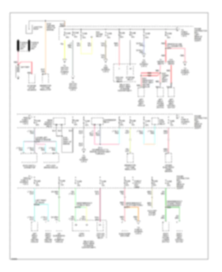 Power Distribution Wiring Diagram 1 of 3 for Lincoln Town Car Cartier 1998