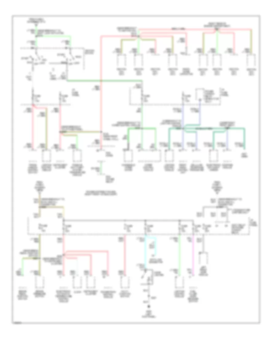 Power Distribution Wiring Diagram 3 of 3 for Lincoln Town Car Cartier 1998